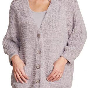 Barefoot Dreams CozyTwist Raglan Cardigan Beach Rock Size Small